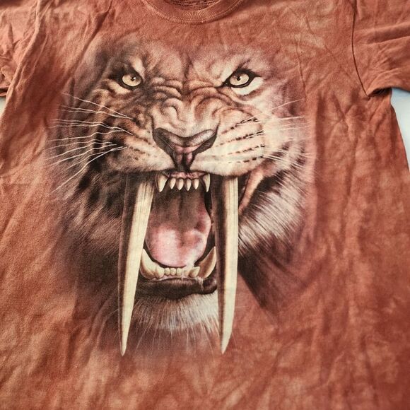 The Mountain Sabertooth Tiger Tie Dyed Tshirt Size XL New Without Tags - Picture 2 of 5